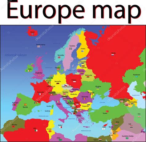 Europe map and flags — Stock Photo © drgaga #6447271