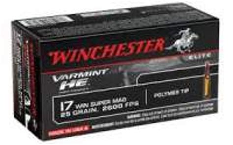 Winchester 17 WSM Ammunition Power-Core X17W15PLF 15 Grain Lead Free ...