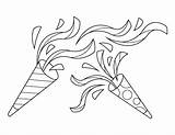 Printable Confetti Poppers Coloring Page sketch template