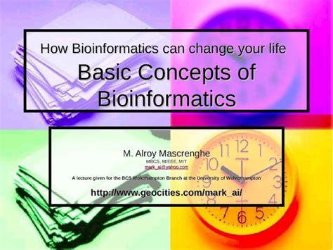 (PPT) How Bioinformatics can change your life Basic Concepts of ...