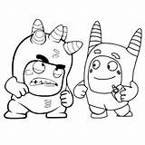 Fuse And Pogo From Oddbods coloring page  Download Print Or Color sketch template