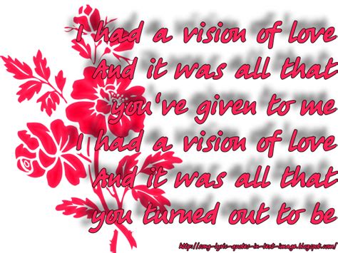 Song Lyric Quotes In Text Image: Vision Of Love - Mariah Carey Song ...