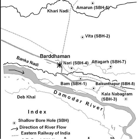 Location map of Damodar River Basin including the study area | Download Scientific Diagram