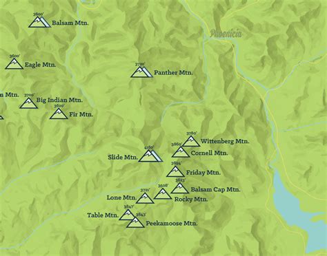 Catskill High Peaks Map 18x24 Poster - Best Maps Ever