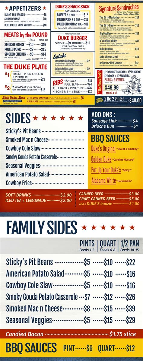 Menu - Dukes BBQ Shack