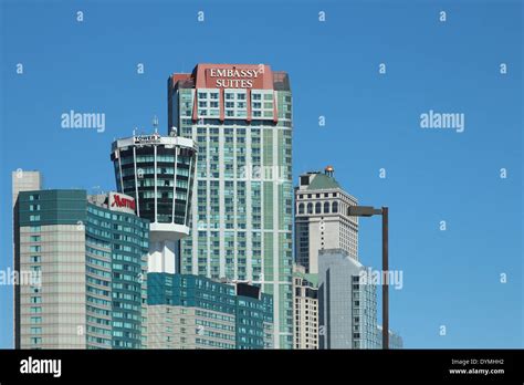 Niagara Falls skyline on a sunny day with blue skies Stock Photo - Alamy