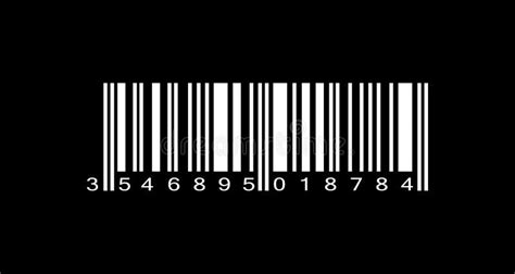 Realistic White Barcode on Black Circle. Barcode Vector Icon Stock Vector - Illustration of ...