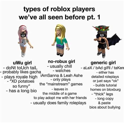 Rating all of the types of roblox players | Roblox Amino