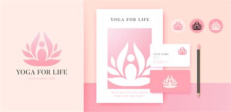 yoga lotus flower logo design 3204732 Vector Art at Vecteezy