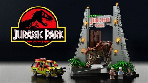 Jurassic Park LEGO CUUSOO T-Rex and Park Gate Set - MightyMega