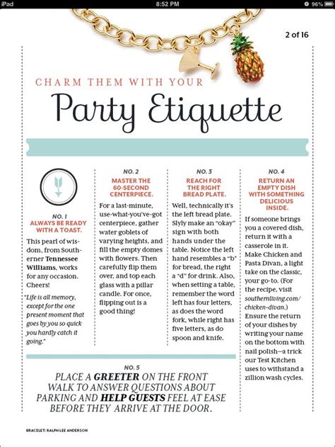 Party Etiquette | Etiquette and manners, Etiquette, Dinning etiquette