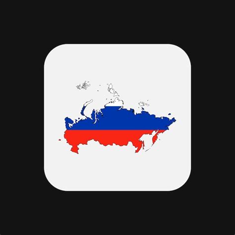 Premium Vector | Russia map silhouette with flag on white background