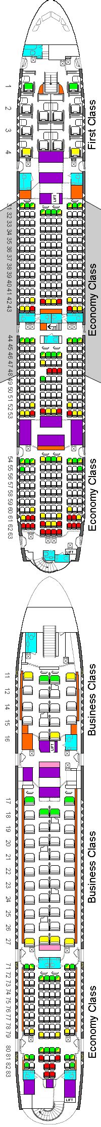 Singapore Airlines A380 seating plan - SQ seat pictures & floor plan ...