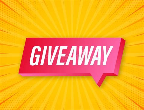 Giveaway Banner for Social Media Contests and Special Offer. Vector ...