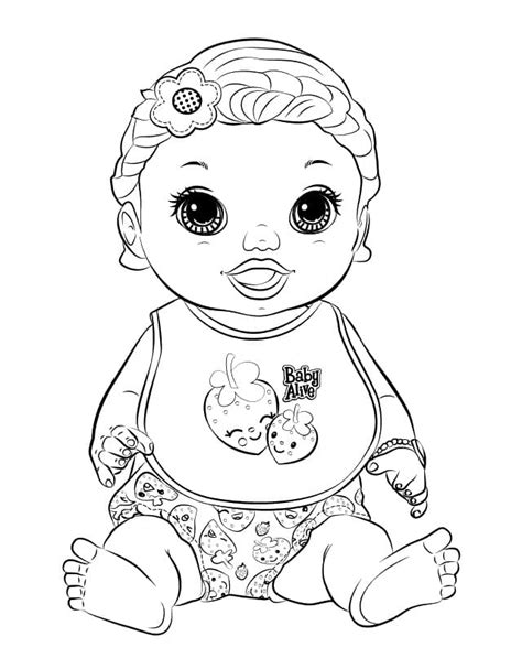 Baby Alive Logo Coloring Page - Free Printable Coloring Pages for Kids