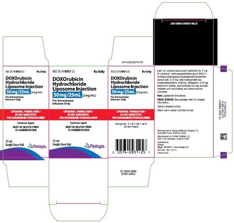 Doxorubicin Liposomal - FDA prescribing information, side effects and uses