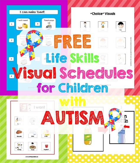 Autism Life Skills Free Visual Schedule Printables | Autism | Autistas, Niños con autismo, Niños ...