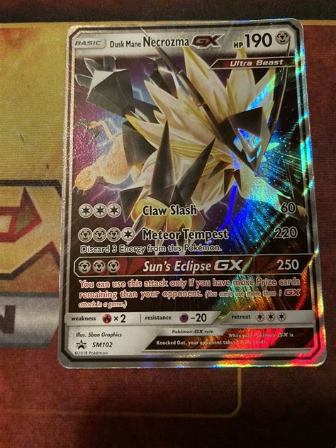 Mavin | Dusk Mane Necrozma GX SM102 Black Star Promo Holo Pokemon Card TCG Light Play