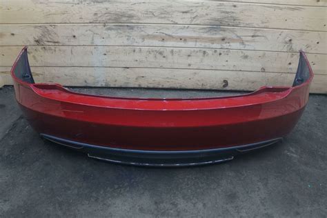 Rear Park Assist Bumper Cover Assembly Red Multi-Coat OEM Tesla Model S ...