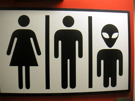 Uni-race Restroom sign | I designed this restroom sign for a… | Flickr