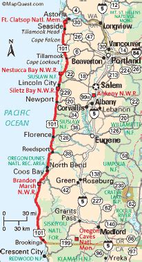 highway 101 map | Oregon Coast Travel - The Ways To Get There | bucket ...