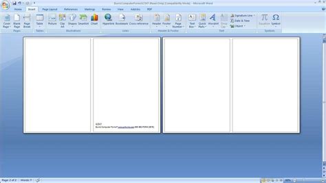 Blank Greeting Card Template For Microsoft Word - Cards Design Templates