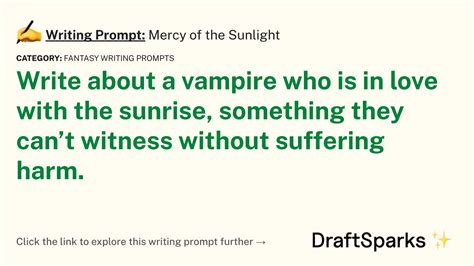 Writing Prompt: Mercy of the Sunlight • DraftSparks