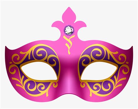 Masquerade Clipart Pink - Carnival Mask Vector Transparent PNG - 800x583 - Free Download on NicePNG