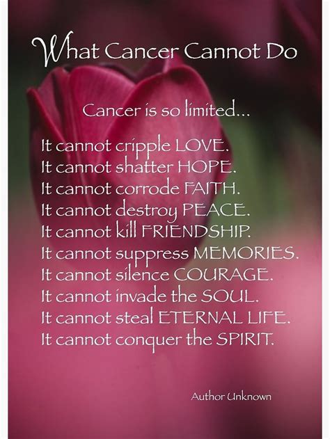 'What Cancer Cannot Do' Greeting Card by SandraRose | Cancer quotes ...