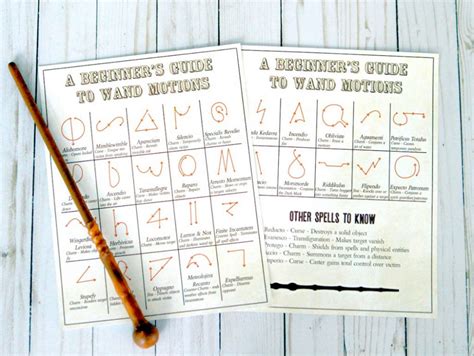 free harry potter printable - wand movements | Harry potter wand, Harry ...