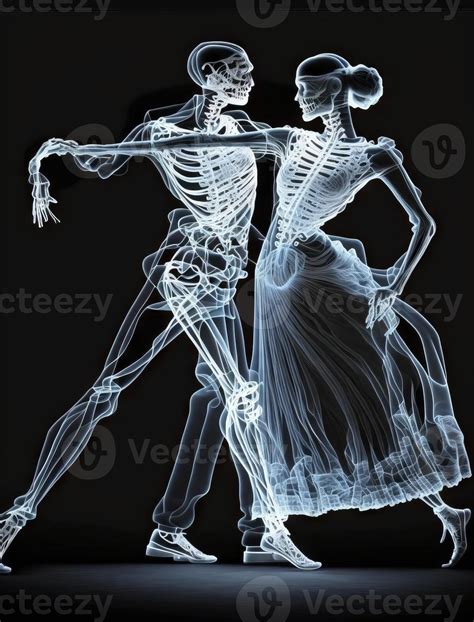 X-ray of ballroom dancing couple on black background generative AI 22508224 Stock Photo at Vecteezy