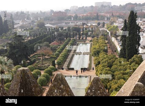 Tiered Gardens of The Alcazaba Stock Photo - Alamy