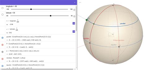 Geographic Coordinate System – GeoGebra