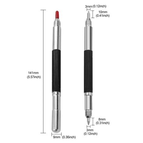 DOUBLE-HEADED METAL SCRIBE Pen Silver Cutting Marker Tool Metalworking $6.97 - PicClick AU