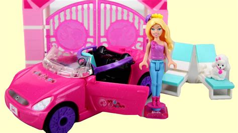 Mega Bloks Barbie Build and Style Convertible Car Barbie Coche - YouTube