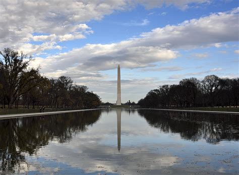 Washington Monument and Reflecting Pool Photograph by Brendan Reals