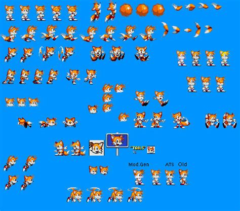 Tails Edited Sprites by CartoonsAnimate22 on DeviantArt