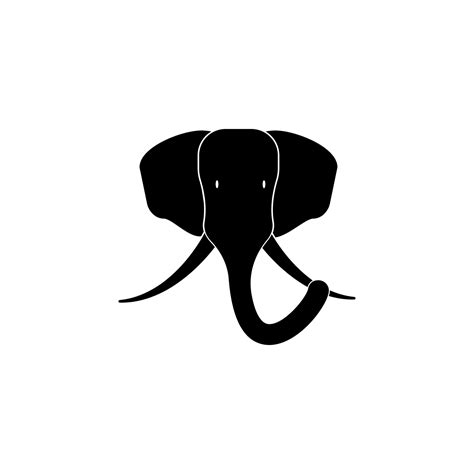 head of elephant silhouette vector icon illustration 23195109 Vector ...