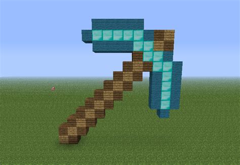 Minecraft Diamond Pickaxe Pixel Art by ObeyYourPlay on DeviantArt