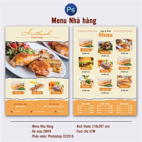 Menu Nhà Hàng – Hải Thanh Design