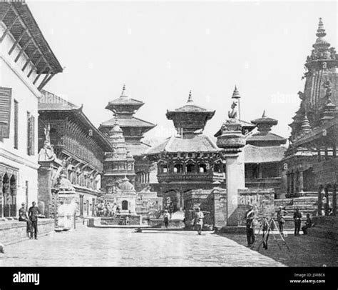 History of kathmandu durbar square Black and White Stock Photos ...