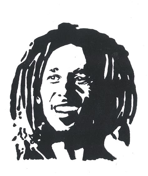 Stencil Of Bob Marley