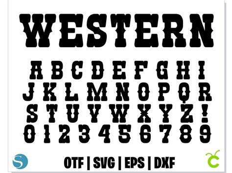 Western Font SVG, Western Font OTF | Western letters SVG, Cowboy Font svg, Western Font for ...