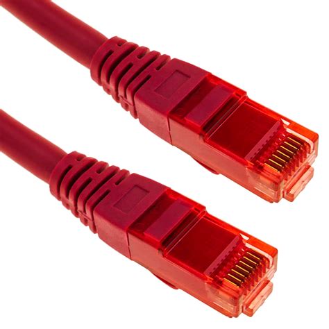 Câble Réseau Ethernet Lan Rj45 Utp 24 Awg Ultra Flexible Cat. 6a Rouge 2 M | Leroy Merlin