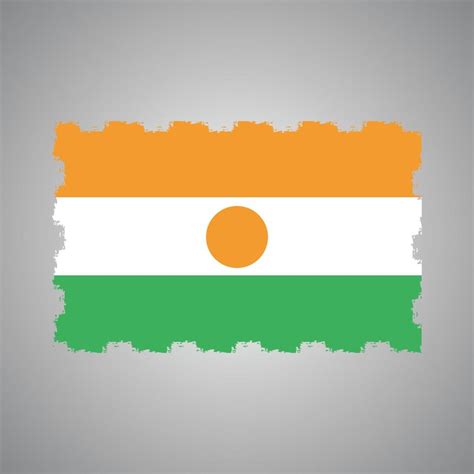 Niger Flag With Watercolor Painted Brush 3796470 Vector Art at Vecteezy