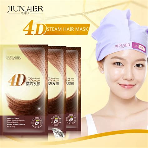 4D Steam Hair Care Mask Contain Argan Oil Essence Deeply Nourish Rapid Repair Improve ...