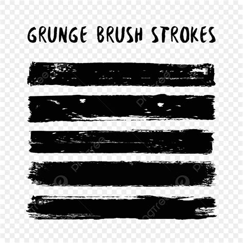 Grunge Brush Strokes Vector Hd Images, Black Grunge Brush Strokes Brush Effect, Illustration ...