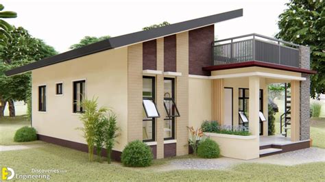 80 SQ.M. Modern Bungalow House Design With Roof Deck | Engineering Discoveries