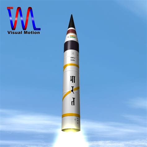 DRDO AGNI-5-01 test missile 3D Model - FlatPyramid