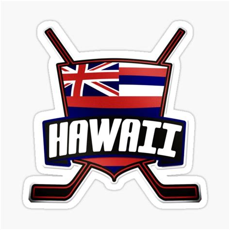 "Hawaii Hockey Flag Logo" Sticker by gamefacegear | Redbubble